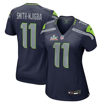 Women's Nike Jaxon Smith-Njigba College Navy Seattle Seahawks Super Bowl LX Patch Game Jersey