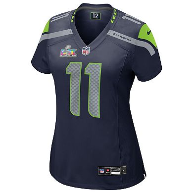 Women's Nike Jaxon Smith-Njigba College Navy Seattle Seahawks Super Bowl LX Patch Game Jersey