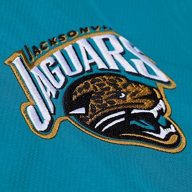 Men's Mitchell & Ness Teal Jacksonville Jaguars Coaches Full-Snap Hooded Windbreaker Jacket