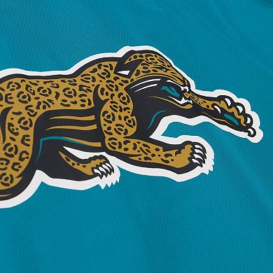 Men's Mitchell & Ness Teal Jacksonville Jaguars Coaches Full-Snap Hooded Windbreaker Jacket