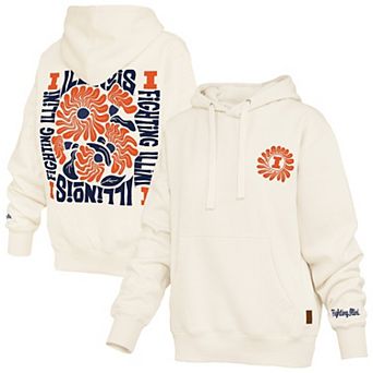 Women's Pressbox Cream Illinois Fighting Illini Elena Janise Hoodie