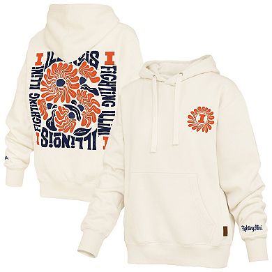 Women's Pressbox Cream Illinois Fighting Illini Elena Janise Hoodie
