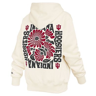 Women's Pressbox Cream Indiana Hoosiers Elena Janise Hoodie