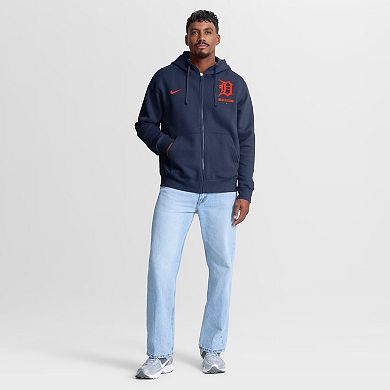 Men's Nike Navy Detroit Tigers Primetime Lockup Full-Zip Hoodie