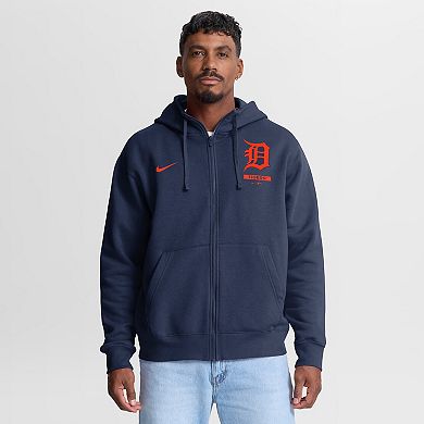Men's Nike Navy Detroit Tigers Primetime Lockup Full-Zip Hoodie