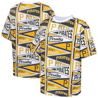 Youth Outerstuff Yellow Pittsburgh Pirates All-Over Pennant T-Shirt