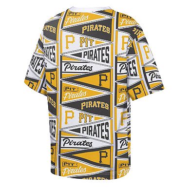 Youth Outerstuff Yellow Pittsburgh Pirates All-Over Pennant T-Shirt