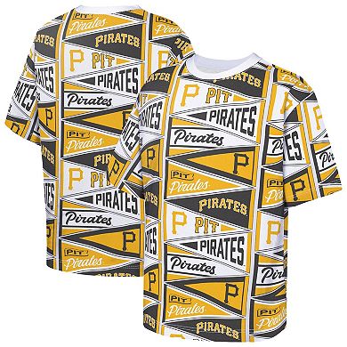 Youth Outerstuff Yellow Pittsburgh Pirates All-Over Pennant T-Shirt