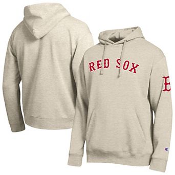 Men's Champion Oatmeal Boston Red Sox All Star Chenille Patch Hoodie