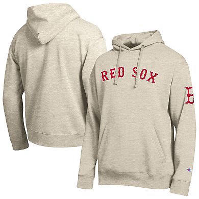 Men's Champion Oatmeal Boston Red Sox All Star Chenille Patch Hoodie