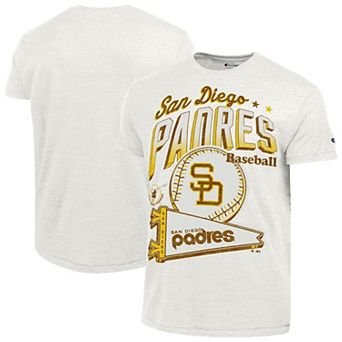 Men's Champion White San Diego Padres Winning Tradition Cooperstown Tri-Blend T-Shirt