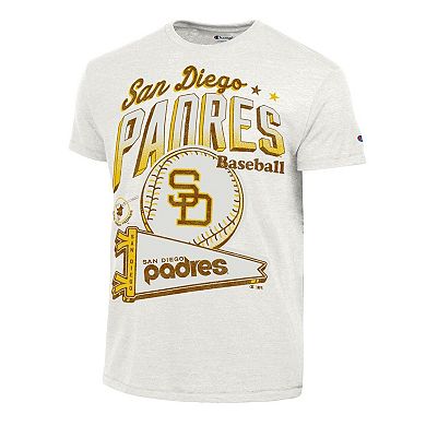 Men's Champion White San Diego Padres Winning Tradition Cooperstown Tri-Blend T-Shirt