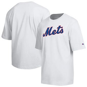 Men's Champion White New York Mets All Star Arched Chenille Wordmark T-Shirt