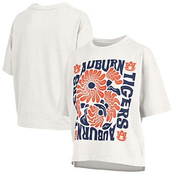 Women's Pressbox White Auburn Tigers Elena Oversized T-Shirt