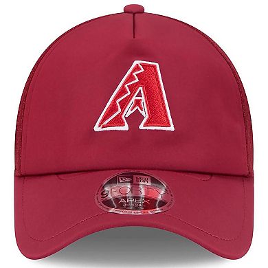 Men's New Era Dark Red Arizona Diamondbacks 2026 Batting Practice Apex 9FORTY Adjustable Trucker Hat