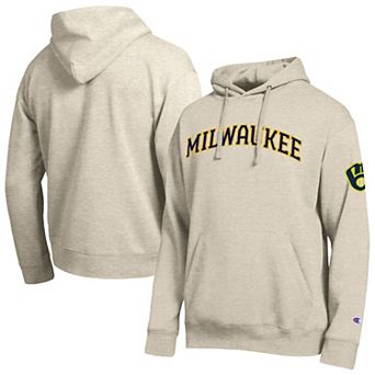 Men's Champion Oatmeal Milwaukee Brewers All Star Chenille Hoodie