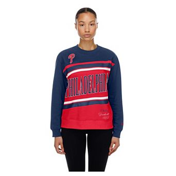 Women's New Era Red/Navy Philadelphia Phillies Gameday Fleece Sweatshirt