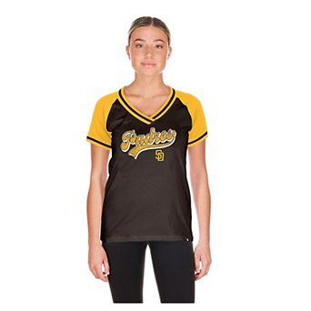 Women's New Era Brown San Diego Padres Gameday V-Neck T-Shirt