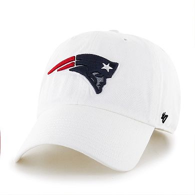 Preschool '47 White New England Patriots Clean Up Adjustable Hat