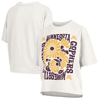 Women's Pressbox White Minnesota Golden Gophers Elena Oversized T-Shirt