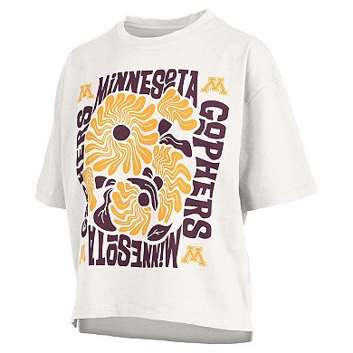 Women's Pressbox White Minnesota Golden Gophers Elena Oversized T-Shirt