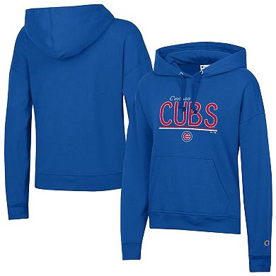 Women's Champion Royal Chicago Cubs Vintage Powerblend Hoodie