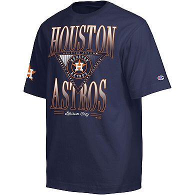 Men's Champion Navy Houston Astros Traditions Two Locations T-Shirt
