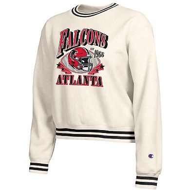 Women's Champion Cream Atlanta Falcons Reverse Weave Fleece Sweatshirt