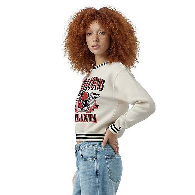 Women's Champion Cream Atlanta Falcons Reverse Weave Fleece Sweatshirt