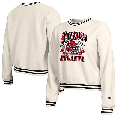 Women's Champion Cream Atlanta Falcons Reverse Weave Fleece Sweatshirt