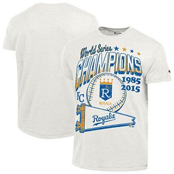 Men's Champion White Kansas City Royals Winning Tradition Cooperstown Tri-Blend T-Shirt