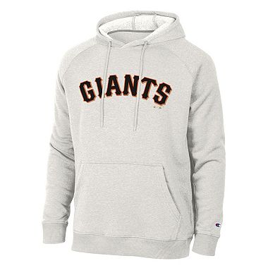 Men's Champion Heathered Core Ultra Light Grey San Francisco Giants Triumph Tri-Blend Raglan Hoodie