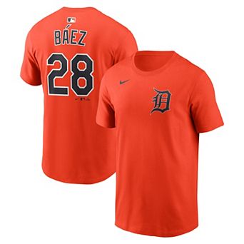 Men's Nike Javier Báez Orange Detroit Tigers Name & Number T-Shirt