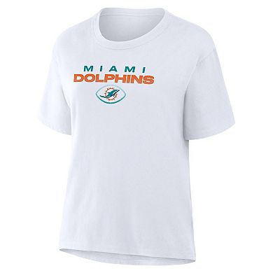 Women's Fanatics White Miami Dolphins Fade Legacy T-Shirt