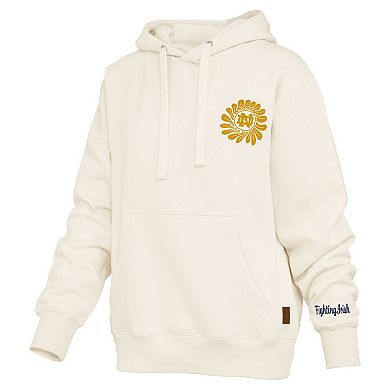 Women's Pressbox Cream Notre Dame Fighting Irish Elena Janise Hoodie