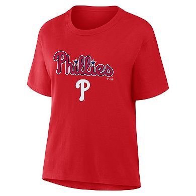 Women's Fanatics Red Philadelphia Phillies Lockup Legacy T-Shirt