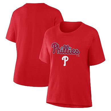 Women's Fanatics Red Philadelphia Phillies Lockup Legacy T-Shirt