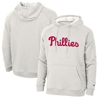 Men's Champion Cream Philadelphia Phillies Triumph Tri-Blend Raglan Hoodie