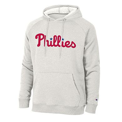 Men's Champion Heathered Core Ultra Light Grey Philadelphia Phillies Triumph Tri-Blend Raglan Hoodie