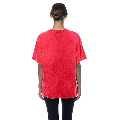 Women's New Era Scarlet San Francisco 49ers Throwback Oversized T-Shirt