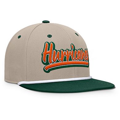 Men's Fanatics Khaki/Green Miami Hurricanes Colt Fitted Hat