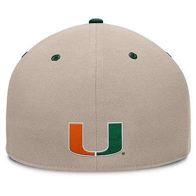 Men's Fanatics Khaki/Green Miami Hurricanes Colt Fitted Hat