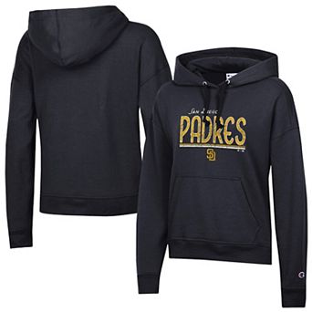 Women's Champion Black San Diego Padres Vintage Powerblend Hoodie