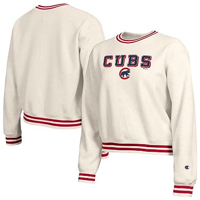 Women's Champion Cream Chicago Cubs Reverse Weave Sweatshirt