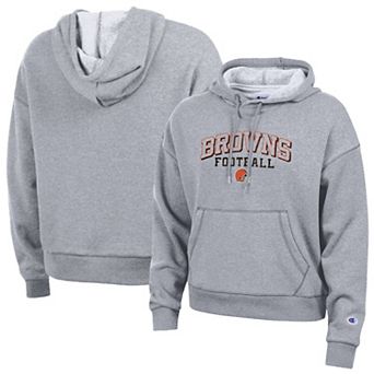 Women's Champion Gray Cleveland Browns Triumph Tri-Blend Hoodie