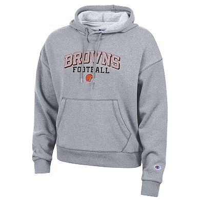 Women's Champion Gray Cleveland Browns Triumph Tri-Blend Hoodie