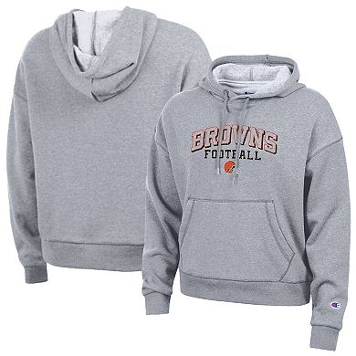 Women's Champion Gray Cleveland Browns Triumph Tri-Blend Hoodie