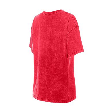 Women's New Era Red Kansas City Chiefs Throwback Oversized T-Shirt
