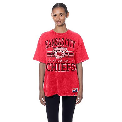 Women's New Era Red Kansas City Chiefs Throwback Oversized T-Shirt