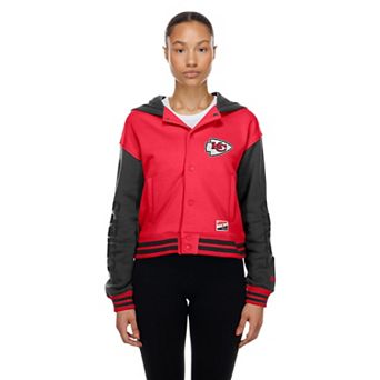 Women's New Era Red Kansas City Chiefs Throwback Full-Snap Hooded Jacket